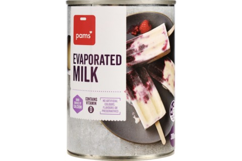 Pams Evaporated Milk 380ml