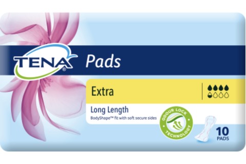 Tena Extra Long Length Pads 10s