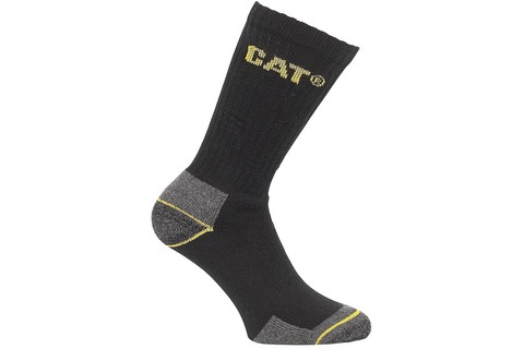 Caterpillar Mens Crew Work Socks - Black US 8-11