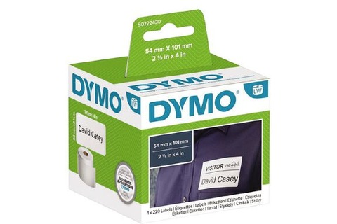 Dymo Label Tape Name Badge Ship 101mm x 54mm