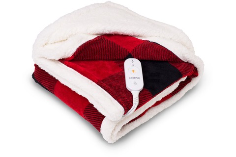 Goldair Heated Fleece Throw - Tartan 120x160cm