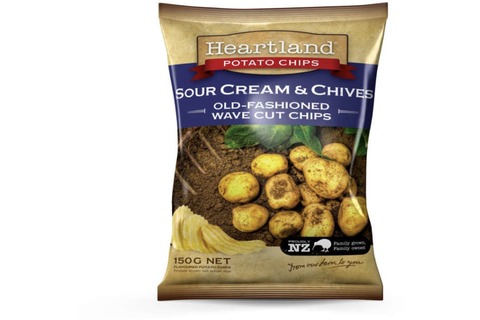 Heartland Potato Chips Sour Cream & Chives 150g