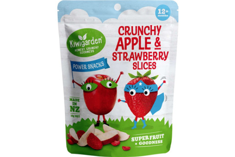 Kiwigarden Fruit Snack Apple And Strawberry Slices 14g