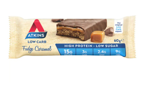 Atkins Advantage Nutrition Bar Fudge Caramel 60g