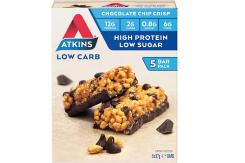 Atkins Day Break Nutrition Bar Chocolate Chip Crisp 37g 5pk 