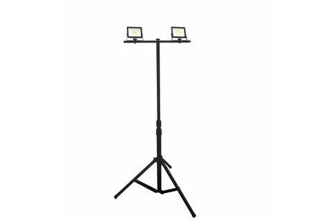 Orbit Lighting Twin Slim Flood Light on Tripod 1.8m Black MODEL: OW40P-TRI