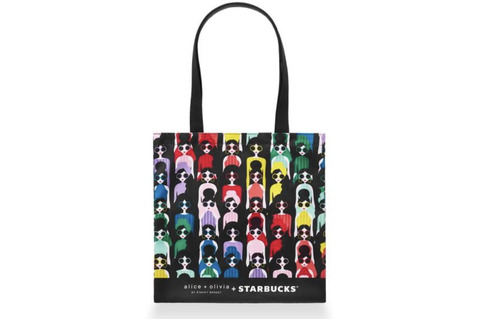 Starbucks Alice & Olivia Limited Edition Rainbow Tote Bag