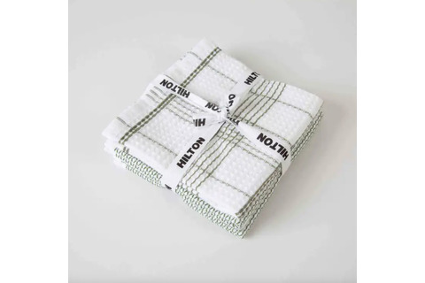 Hilton Waffle Dish Cloth PK4 - Dark Cilantro