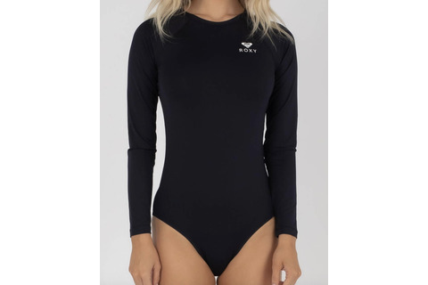 Roxy Womens Essentials Back Zip Long Sleeve UPF50 Swimsuit XL
