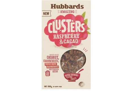 Hubbards Amazing Clusters Cereal Raspberry & Cacao 500g*