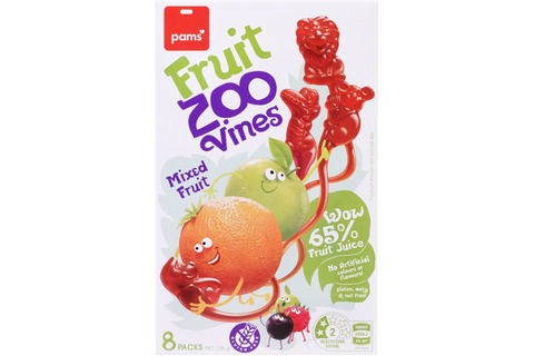 Pams Fruit Zoo Vines - Mixed Fruit 8s