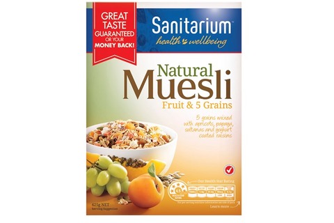Sanitarium Natural Muesli Fruit & 5 Grains 625g*