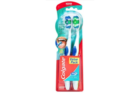 Colgate 360 Toothbrush Whole Mouth Clean 2pk - Adult Medium