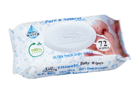 Silk Ultra Thick Baby Wipes (72)