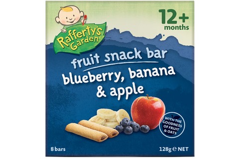 Raffertys Garden Fruit Snack Bar Blueberry Banana Apple Bars 128g 8pk