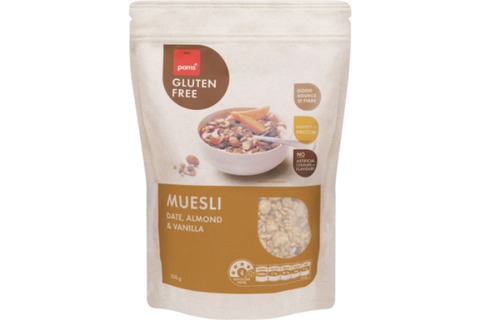 Pams Gluten Free Muesli Date, Almond & Vanilla 350g