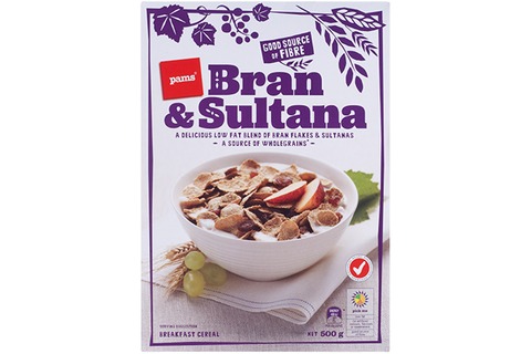 Pams Bran & Sultana Breakfast Cereal 500g