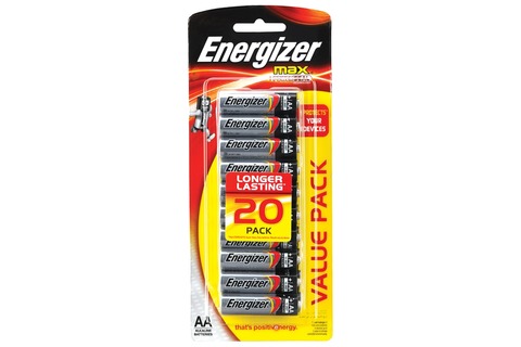 Battery Energizer Max AA - 20 Pack