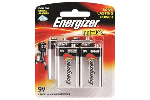 Battery - Energizer Max 9V 4 Pack