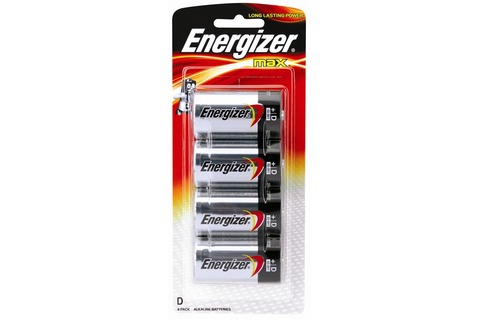 Battery - Energizer Max D 4 Pack